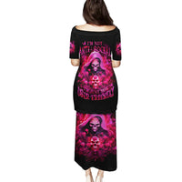Witch Skull Family Matching Puletasi and Hawaiian Shirt I'm Not Anti-Social I'm Just Not User Friendly - Wonder Print Shop