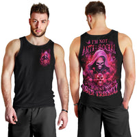 Witch Skull Men Tank Top I'm Not Anti-Social I'm Just Not User Friendly - Wonder Print Shop