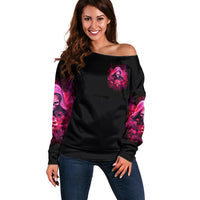 Witch Skull Off Shoulder Sweater I'm Not Anti-Social I'm Just Not User Friendly - Wonder Print Shop