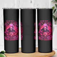Witch Skull Skinny Tumbler I'm Not Anti-Social I'm Just Not User Friendly - Wonder Print Shop