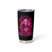 Witch Skull Tumbler Cup I'm Not Anti-Social I'm Just Not User Friendly - Wonder Print Shop