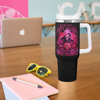 Witch Skull Tumbler With Handle I'm Not Anti-Social I'm Just Not User Friendly - Wonder Print Shop