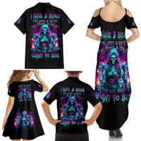 Witch Skull Family Matching Summer Maxi Dress and Hawaiian Shirt I Have 3 Sides And The Side You Never Want To See - Wonder Print Shop