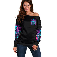 Witch Skull Off Shoulder Sweater I Have 3 Sides And The Side You Never Want To See - Wonder Print Shop