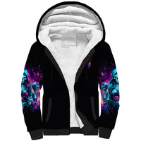Witch Skull Sherpa Hoodie I Have 3 Sides And The Side You Never Want To See - Wonder Print Shop