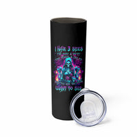 Witch Skull Skinny Tumbler I Have 3 Sides And The Side You Never Want To See - Wonder Print Shop