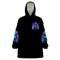 Witch Skull Wearable Blanket Hoodie I Have 3 Sides And The Side You Never Want To See - Wonder Print Shop