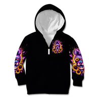 Sunflower Skull Kid Hoodie She Is Sunshine Mixed With A Little Hurricane - Wonder Print Shop
