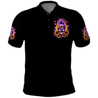 Sunflower Skull Polo Shirt She Is Sunshine Mixed With A Little Hurricane - Wonder Print Shop