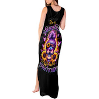 Sunflower Skull Tank Maxi Dress She Is Sunshine Mixed With A Little Hurricane - Wonder Print Shop