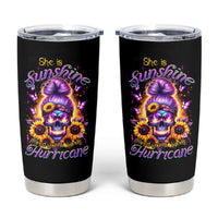 Sunflower Skull Tumbler Cup She Is Sunshine Mixed With A Little Hurricane - Wonder Print Shop