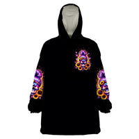 Sunflower Skull Wearable Blanket Hoodie She Is Sunshine Mixed With A Little Hurricane - Wonder Print Shop