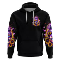 Sunflower Skull Zip Hoodie She Is Sunshine Mixed With A Little Hurricane - Wonder Print Shop