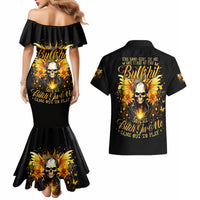 Fairy Skull Couples Matching Mermaid Dress and Hawaiian Shirt The Good Girl In Me Got Tired Of The Bullshit - Wonder Print Shop