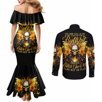 Fairy Skull Couples Matching Mermaid Dress and Long Sleeve Button Shirt The Good Girl In Me Got Tired Of The Bullshit