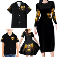 Fairy Skull Family Matching Long Sleeve Bodycon Dress and Hawaiian Shirt The Good Girl In Me Got Tired Of The Bullshit - Wonder Print Shop