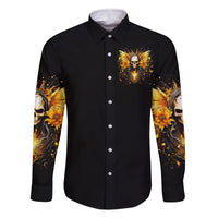 Fairy Skull Family Matching Off Shoulder Long Sleeve Dress and Hawaiian Shirt The Good Girl In Me Got Tired Of The Bullshit - Wonder Print Shop