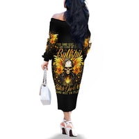 Fairy Skull Family Matching Off Shoulder Long Sleeve Dress and Hawaiian Shirt The Good Girl In Me Got Tired Of The Bullshit - Wonder Print Shop