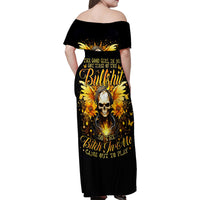 Fairy Skull Family Matching Off Shoulder Maxi Dress and Hawaiian Shirt The Good Girl In Me Got Tired Of The Bullshit - Wonder Print Shop