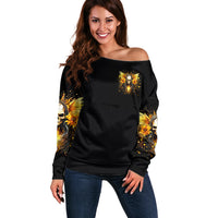 Fairy Skull Off Shoulder Sweater The Good Girl In Me Got Tired Of The Bullshit - Wonder Print Shop
