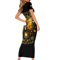 Fairy Skull Short Sleeve Bodycon Dress The Good Girl In Me Got Tired Of The Bullshit - Wonder Print Shop