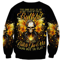 Fairy Skull Sweatshirt The Good Girl In Me Got Tired Of The Bullshit - Wonder Print Shop