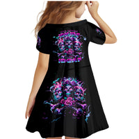 Flower Skull Family Matching Mermaid Dress and Hawaiian Shirt Stuck Between IDK IDC - Wonder Print Shop