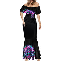 Flower Skull Mermaid Dress Stuck Between IDK IDC - Wonder Print Shop