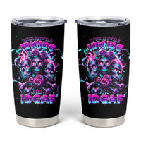 Flower Skull Tumbler Cup Stuck Between IDK IDC - Wonder Print Shop