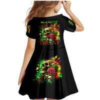 Rose Skull Family Matching Mermaid Dress and Hawaiian Shirt Stuck Between IDK IDC - Wonder Print Shop