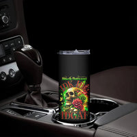 Rose Skull Skinny Tumbler Stuck Between IDK IDC - Wonder Print Shop