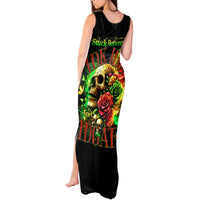 Rose Skull Tank Maxi Dress Stuck Between IDK IDC - Wonder Print Shop