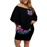 Fairy Skull Off Shoulder Short Dress This Girl Powered By Bitch Dust - Wonder Print Shop