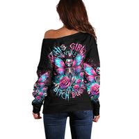 Fairy Skull Off Shoulder Sweater This Girl Powered By Bitch Dust - Wonder Print Shop
