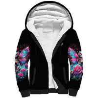 Fairy Skull Sherpa Hoodie This Girl Powered By Bitch Dust - Wonder Print Shop