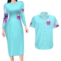 Witch Skull Couples Matching Long Sleeve Bodycon Dress and Hawaiian Shirt Assuming Was Like Most Girls Was Your First Mistake - Wonder Print Shop