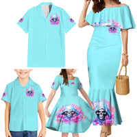 Witch Skull Family Matching Mermaid Dress and Hawaiian Shirt Assuming Was Like Most Girls Was Your First Mistake - Wonder Print Shop