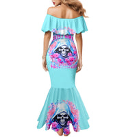 Witch Skull Family Matching Mermaid Dress and Hawaiian Shirt Assuming Was Like Most Girls Was Your First Mistake - Wonder Print Shop