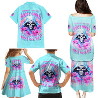 Witch Skull Family Matching Puletasi and Hawaiian Shirt Assuming Was Like Most Girls Was Your First Mistake - Wonder Print Shop