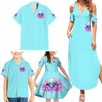 Witch Skull Family Matching Summer Maxi Dress and Hawaiian Shirt Assuming Was Like Most Girls Was Your First Mistake - Wonder Print Shop