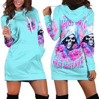 Witch Skull Hoodie Dress Assuming Was Like Most Girls Was Your First Mistake - Wonder Print Shop