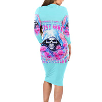 Witch Skull Long Sleeve Bodycon Dress Assuming Was Like Most Girls Was Your First Mistake - Wonder Print Shop