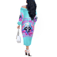 Witch Skull Off The Shoulder Long Sleeve Dress Assuming Was Like Most Girls Was Your First Mistake - Wonder Print Shop