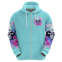 Witch Skull Zip Hoodie Assuming Was Like Most Girls Was Your First Mistake - Wonder Print Shop