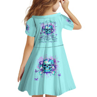 Flower Skull Family Matching Long Sleeve Bodycon Dress and Hawaiian Shirt I'm A Bitch With A Low Bullshiit Tolrange Don't Try Me - Wonder Print Shop