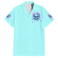 Flower Skull Family Matching Off Shoulder Maxi Dress and Hawaiian Shirt I'm A Bitch With A Low Bullshiit Tolrange Don't Try Me - Wonder Print Shop