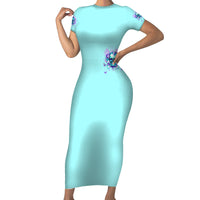 Flower Skull Family Matching Short Sleeve Bodycon Dress and Hawaiian Shirt I'm A Bitch With A Low Bullshiit Tolrange Don't Try Me - Wonder Print Shop