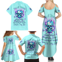 Flower Skull Family Matching Summer Maxi Dress and Hawaiian Shirt I'm A Bitch With A Low Bullshiit Tolrange Don't Try Me - Wonder Print Shop