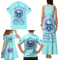 Flower Skull Family Matching Tank Maxi Dress and Hawaiian Shirt I'm A Bitch With A Low Bullshiit Tolrange Don't Try Me - Wonder Print Shop