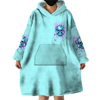 Flower Skull Wearable Blanket Hoodie I'm A Bitch With A Low Bullshiit Tolrange Don't Try Me - Wonder Print Shop